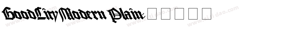 GoodCityModern Plain字体转换